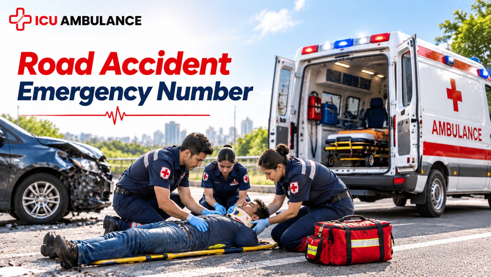 Road Accident Emergency Number–ICU Ambulance Rescue Service